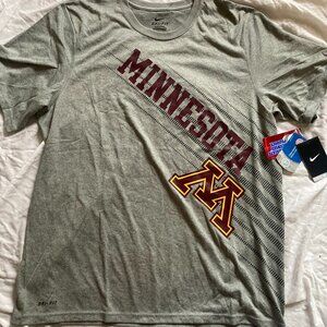 NWT University of Minnesota Nike Dri-Fit Tee Mens size L